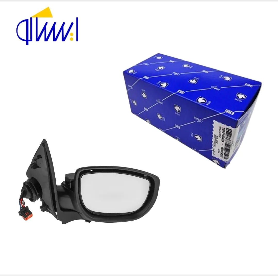 آینه بغل برقی راست تاشو دستی با سنسور دما و چراغ راهنما پژو 207 ایساکو