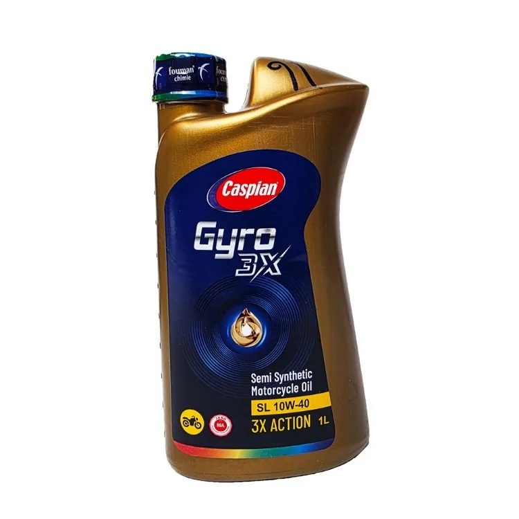 روغن موتورسیکلت کاسپین مدل جیرو 10W40-SL-MA حجم 1 لیتر