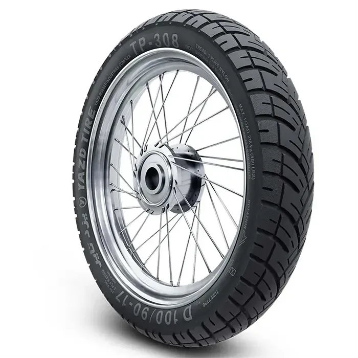 لاستیک چرخ عقب سایز 100/90/17 یزد طرح باکسر KLD