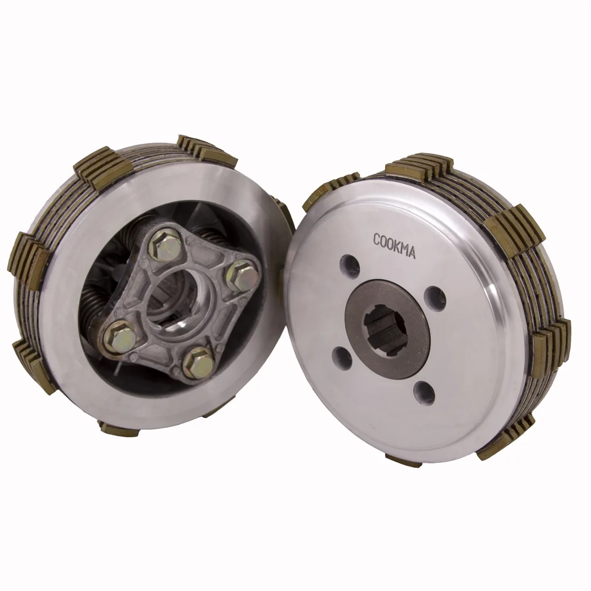 چهارشاخ کلاچ کامل آهنی با صفحه کلاچ 4 پیچ موتورسیکلت هوندا سی‌دی‌آی 125 (HONDA CDI125) کوکما
