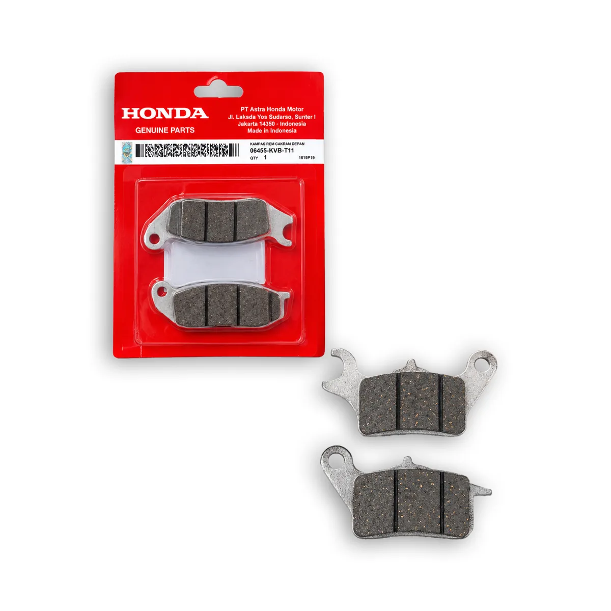 لنت ترمز دیسکی جلو موتورسیکلت هوندا کلیک 160 (HONDA CLICK 160) وارداتی اندونزی
