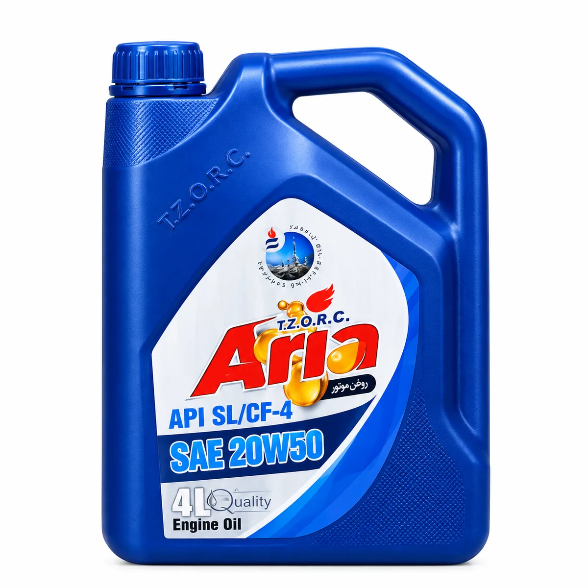 روغن موتور آریا مدل SAE 20W50 SL/CF-4 با حجم 4 لیتر روغن موتور آریا مدل SAE 20W50 SL/CF-4 با حجم 4 لیتر