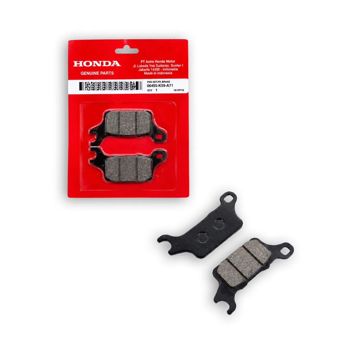 لنت ترمز دیسکی جلو موتورسیکلت هوندا واریو 150 (HONDA VARIO150) وارداتی اندونزی